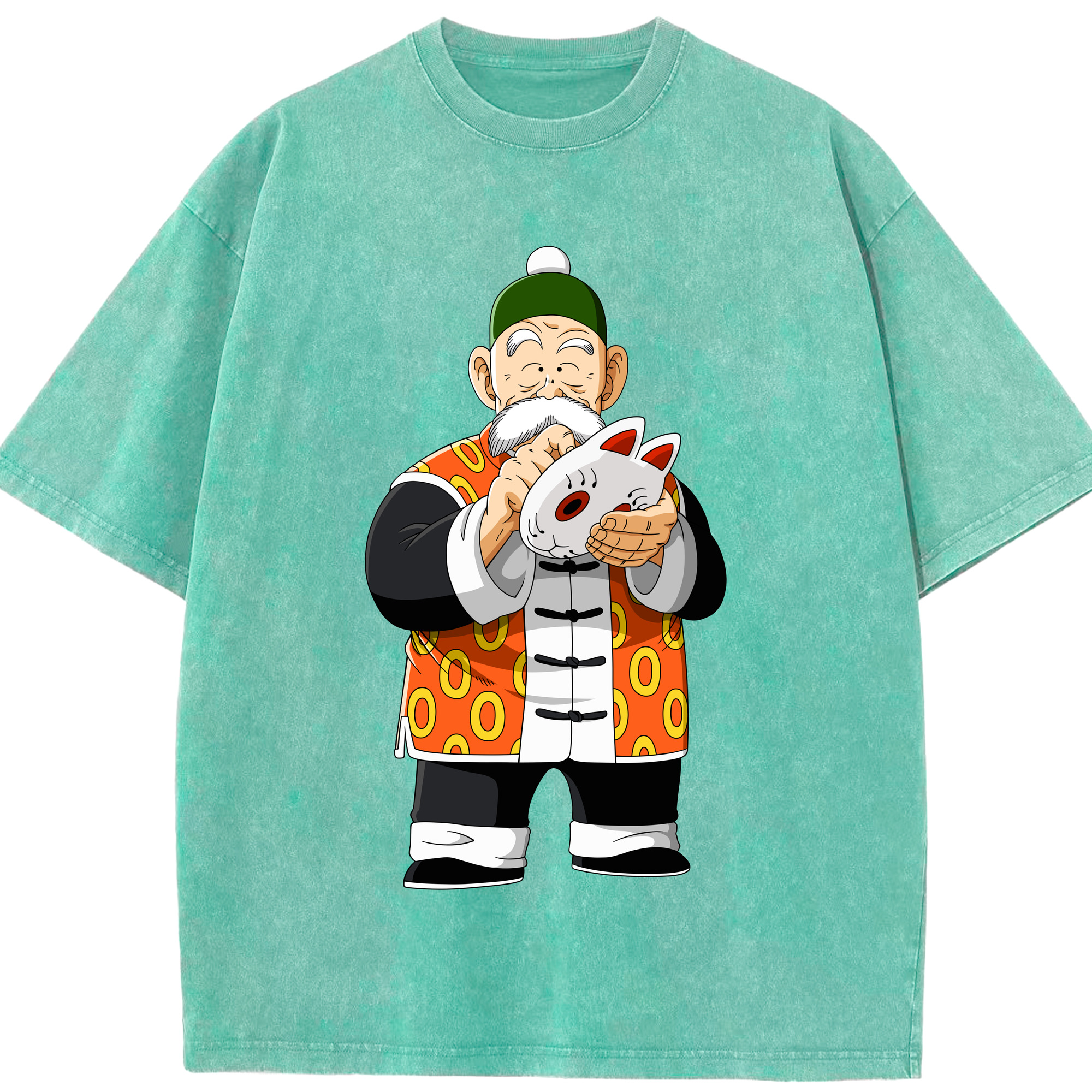 （画像用） ドラゴンボール 亀仙人（かめせんにん） DRAGON BALL Master Roshi Kame Sennin 綿100% ヴィンテージ風 半袖Tシャツ（フロントプリント）